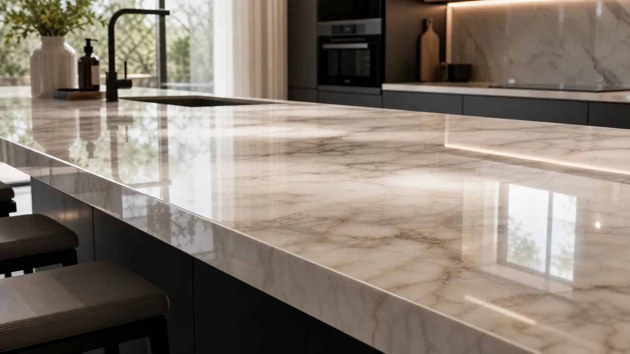 Corian Countertop Polishing — MarblePro UAE Corian Countertop Polishing in Dubai & UAE — professional corian countertop polishing result by MarblePro