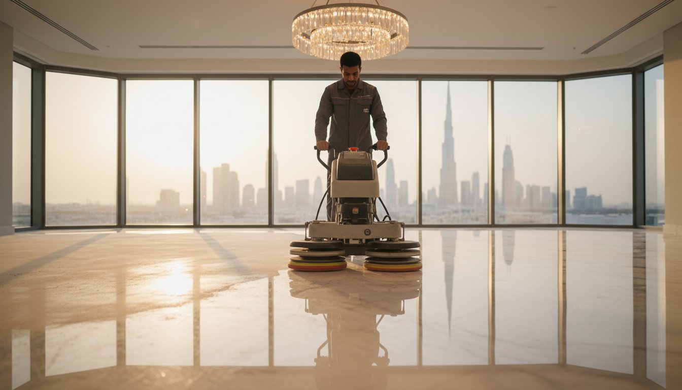 Diamond Floor Polishing Dubai: The Master Craftsman’s Guide to Stone Restoration
